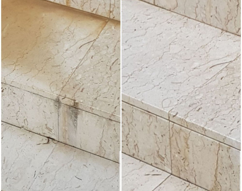 Limestone rust and efflorescence removal and seal (2) Nu Stone Care Limestone